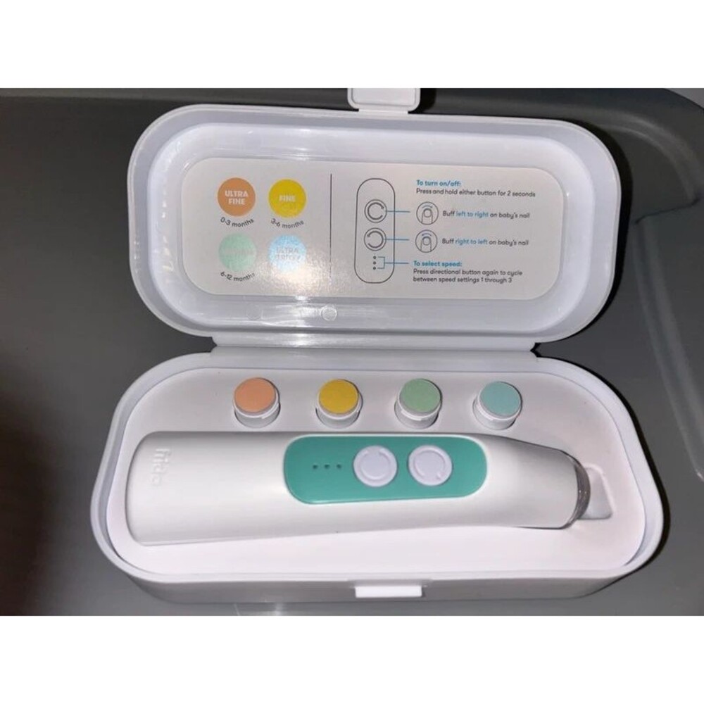 Frida Baby Electric Nail Buffer Trimmer with 4 Filing Pads & Case